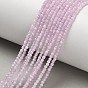 Natural Kunzite Beads Strands, Round, Faceted