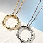 Brass Crystal Rhinestone Crown of Thorns Pendant Alloy Rope Chain Necklaces