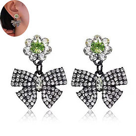 Chic Butterfly Bowknot Earrings in S925 Silver for Women's Fashion Statement