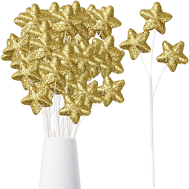 Аксессуары для стержней в виде звездочек из пенопласта с блестками, для елки своими руками, венок, оформление партии