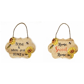 Cloud with Word Wood Hanging Wall Decorations for Front Door Home Decoration