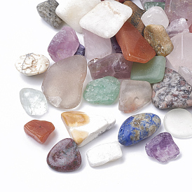 Natural & Synthetic Mixed Stone Beads, No Hole/Undrilled, Chip