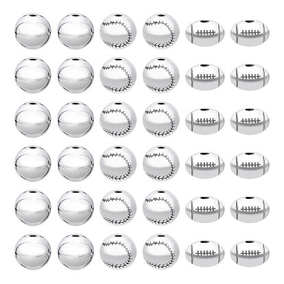 60 шт 3 стили бусины из сплава в тибетском стиле, античное серебро