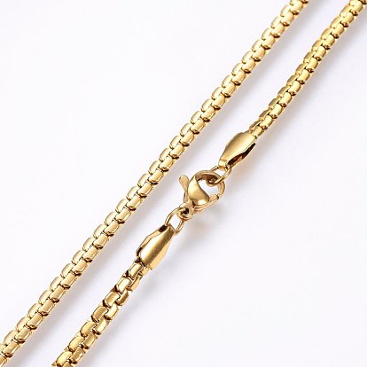 304 Stainless Steel Chain Necklaces, with Lobster Claw Clasps