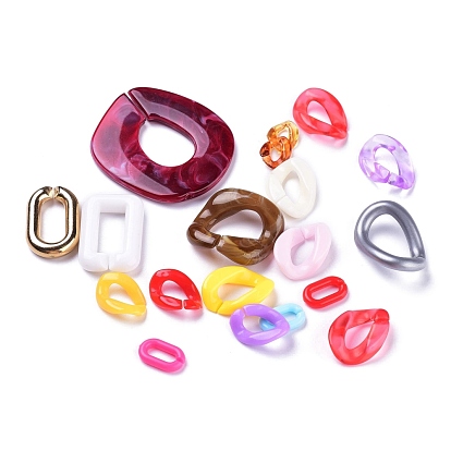 Acrylic Linking Rings, Quick Link Connectors, Mixed Shapes
