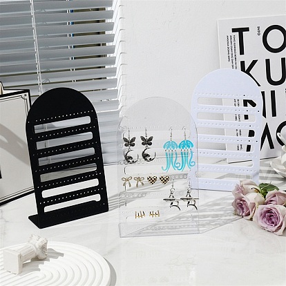 7-уровневые акриловые наклонные стенды для сережек, арка в форме буквы L