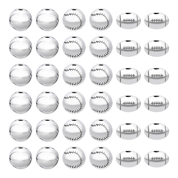 60 шт 3 стили бусины из сплава в тибетском стиле, античное серебро