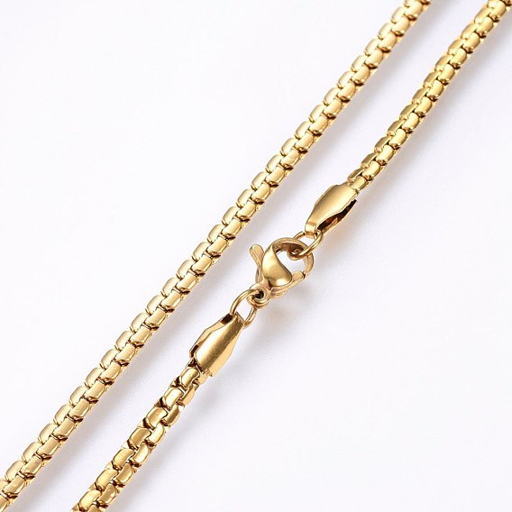 304 Stainless Steel Chain Necklaces, with Lobster Claw Clasps