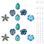 DIY Earring Making Kit, Including 12Pcs 6 Style 3D Printed Acrylic Pendants, Brass Earring Hooks, Iron Open Jump Rings