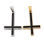 304 Подвески в виде креста Святого Петра из нержавеющей стали, с эмалью, христианский перевернутый крест-подвеска