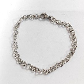 304 Herstellung von Armbändern aus Edelstahl-Ringgliederketten, Herstellung von Rolo-Ketten-Armbändern, fit für Perlen
