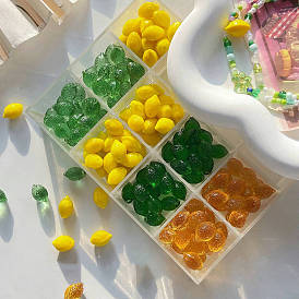 Прозрачные стеклянные бусины, лимон