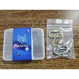 304 Stainless Steel Screw Carabiner Lock Charms, for Necklaces Making, Oval