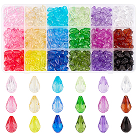 396 шт 18 стили акриловые бусины, слеза, граненые