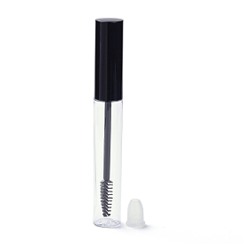 DIY Empty PET Plastic Eyelash Bottle, Mascara Cream Vial/Container, Refillable Bottles Makeup Tool Accessories, with Rubber Plugs