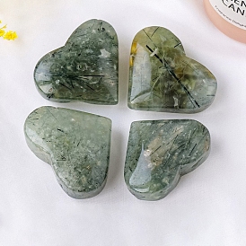 Natural Prehnite Palm Stones, Heart Healing Stone, Massage Tools