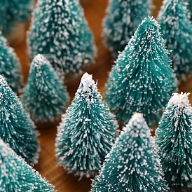 Adornos de pino de navidad en miniatura, accesorios de casa de muñecas micro paisaje hogar, simulando decoraciones de utilería