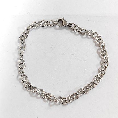 304 Herstellung von Armbändern aus Edelstahl-Ringgliederketten, Herstellung von Rolo-Ketten-Armbändern, fit für Perlen