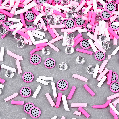 Ручной полимерной глины кабошонов, с пластиковым, фрукты