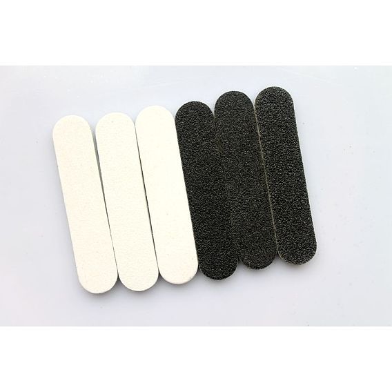 Double-sided Sponge Polish Strip File, Burnishing Stick, Sandpaper Nail Buffer, Oval