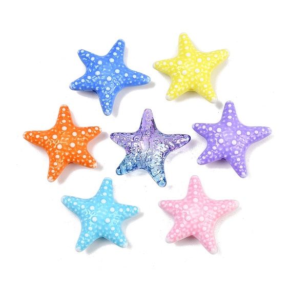 Непрозрачные акриловые бусины, морская звезда