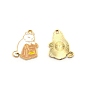 Alloy Enamel Pendants, Golden, Cat