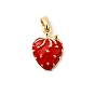 Латунь эмаль подвески, клубничное очарование