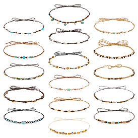 16шт. 16 варианты: вощеная веревка, пластик и синтетическая бирюзовая регулируемая лента для шляпы, для ковбойской шляпы, шляпа-федора с загнутыми полями, украшение соломенной шляпы