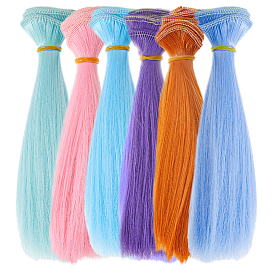 6 шт. 6 цветные волосы для парика из термостойкого кукольного волокна, для девочек своими руками bjd makings аксессуары