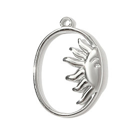 304 подвески из нержавеющей стали, овал с солнечными подвесками