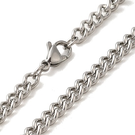 201 Stainless Steel Cuban Link Chain Necklaces