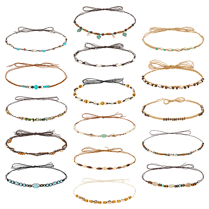 16шт. 16 варианты: вощеная веревка, пластик и синтетическая бирюзовая регулируемая лента для шляпы, для ковбойской шляпы, шляпа-федора с загнутыми полями, украшение соломенной шляпы