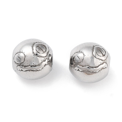 304 из нержавеющей стали бусы, круглый с гримасой