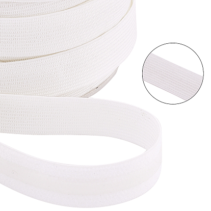 Flat Elastic Cord, with Silicone, Webbing Non-Slip Elastic Ribbon, for Hair Accessories, Clothing, Wedding, with Spool