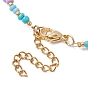 Bohemian Style Glass Beaded Necklaces, with Brass for Women