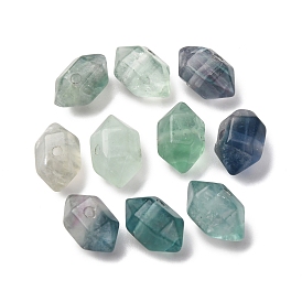 Природный бисером флюорита, граненые, двухконусные