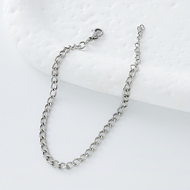 4MM 304 Stainless Steel Twisted Chain Bracelets for Women and Men, Tarnish Free