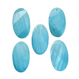 Большие подвески из натуральной ракушки, окрашенные аэрозольной краской., овальные подвески-слайдеры