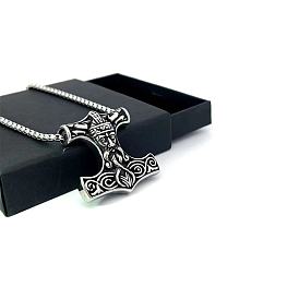 Мужские ожерелья из нержавеющей стали с подвеской в виде якоря корабля викингов