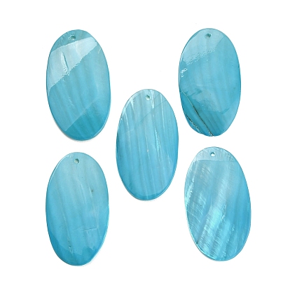 Большие подвески из натуральной ракушки, окрашенные аэрозольной краской., овальные подвески-слайдеры