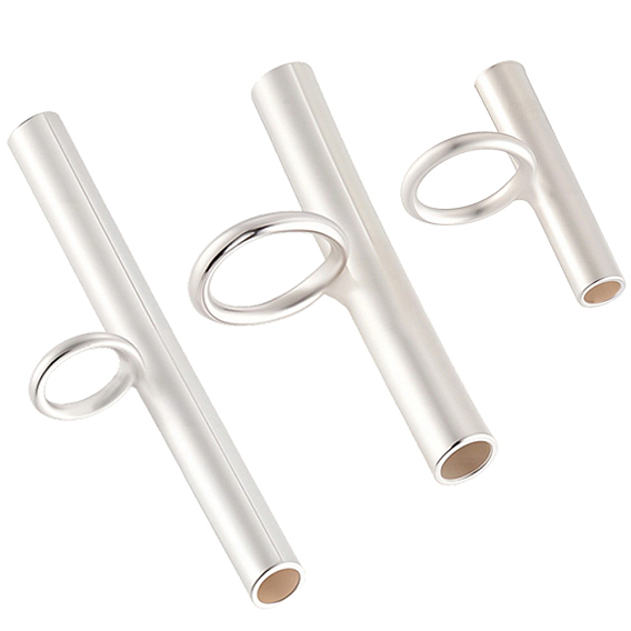 3Pcs 3 Styles 925 Sterling Silver Pin to Pendant Converter, Brooch to Necklace Converter