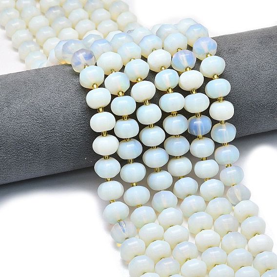 Opalite бисер пряди, форма тыквы, с бисером