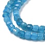Natural Apatite Beads Strands, Faceted, Cube