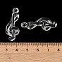 Transparent Acrylic Pendants, Musical Note Charms