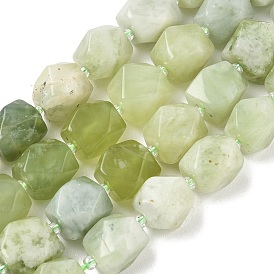 Nuevas cuentas de jade naturales hebras, pepitas, facetados, con granos de la semilla