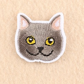 Computerized Embroidery Cloth Iron on/Sew on Patches, Costume Accessories, Appliques, Cat