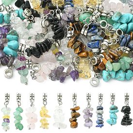 50 шт. 10 стильные европейские подвески из натуральных и синтетических драгоценных камней, со сплавочной фурнитурой