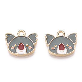 Эмалевые подвески из легкого позолоченного сплава, без кадмия и без свинца, коала