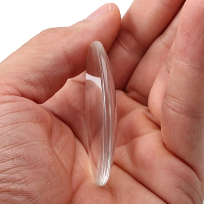 Cabochons de verre transparent, ovale