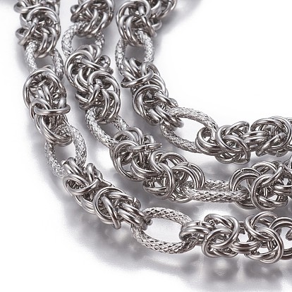 304 Stainless Steel Byzantine Chains, Unwelded